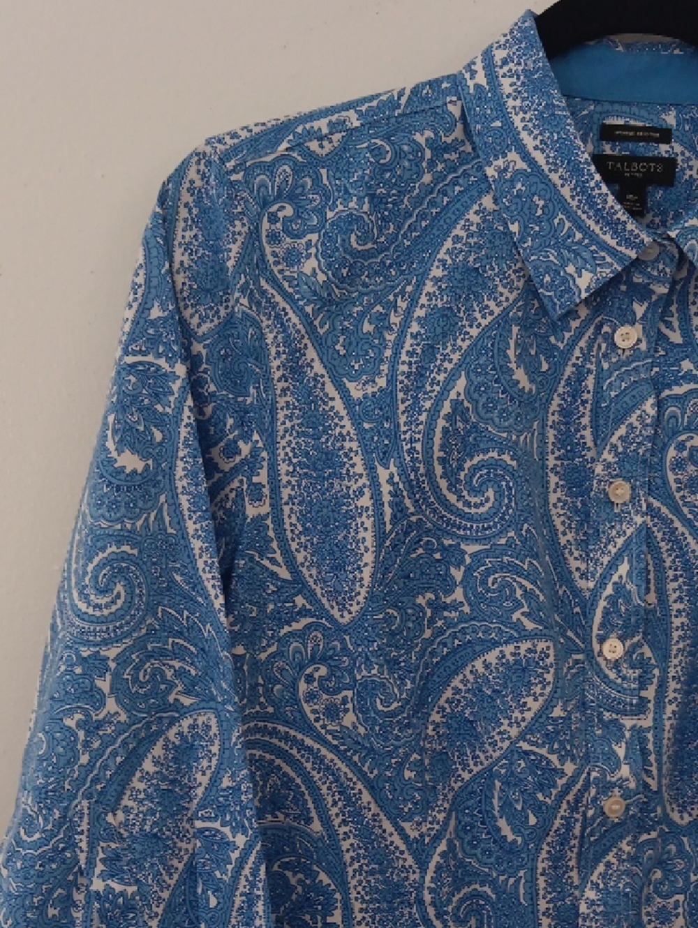 Talbots Wrinkle Resistant Paisley Button-Down Shirt #3531 - Picture 2 of 7